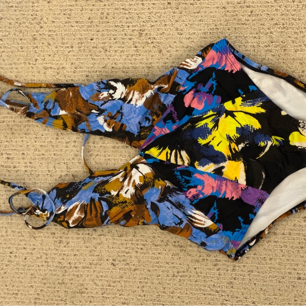Colorful Floral One-Piece Swimsuit